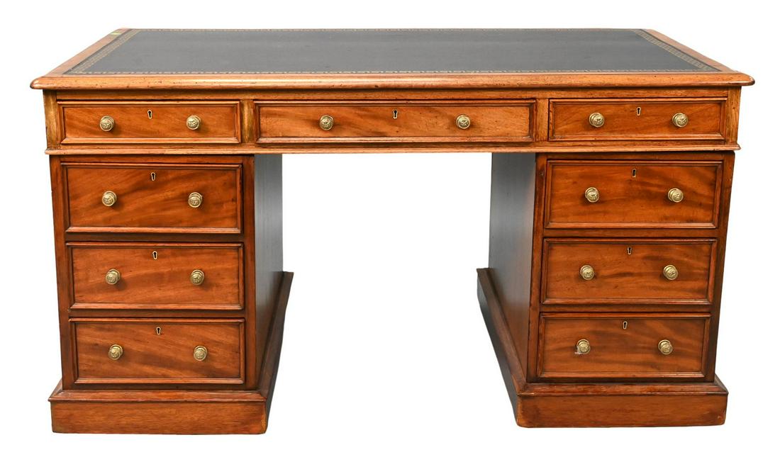 George IV Mahogany Kneehole Desk (1 of 4)