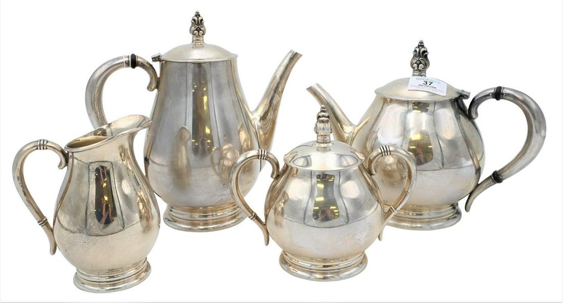 Four Piece Royal Danish Sterling Silver Tea/Coffee Service (1 of 5)