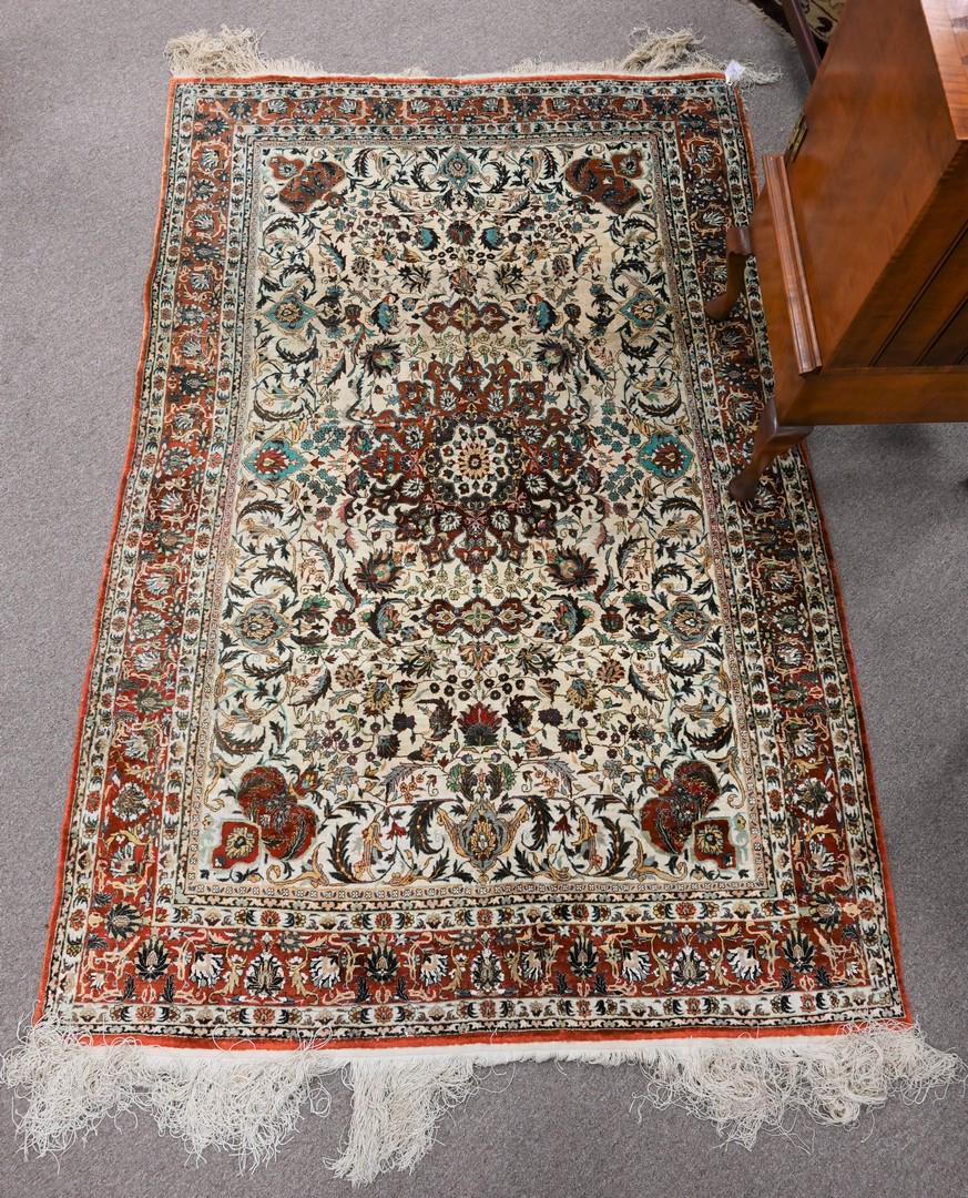 Silk Oriental Throw Rug (1 of 5)