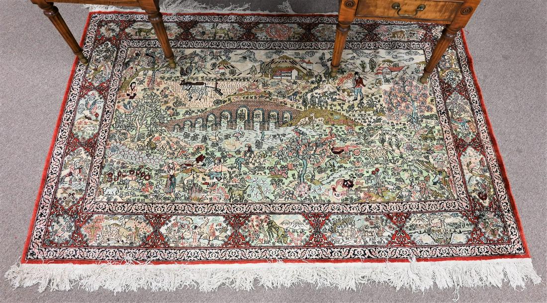 Silk Oriental Throw Rug (1 of 6)