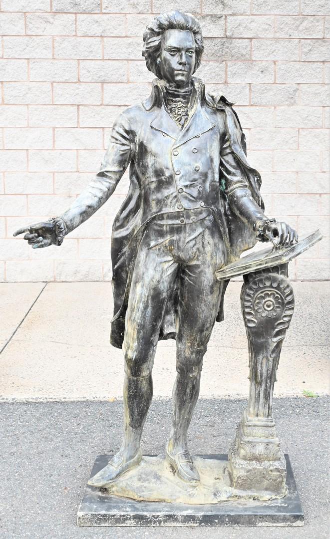 Large Lifesize Patinated Bronze Musician Orchestra Conductor Figure (1 of 5)