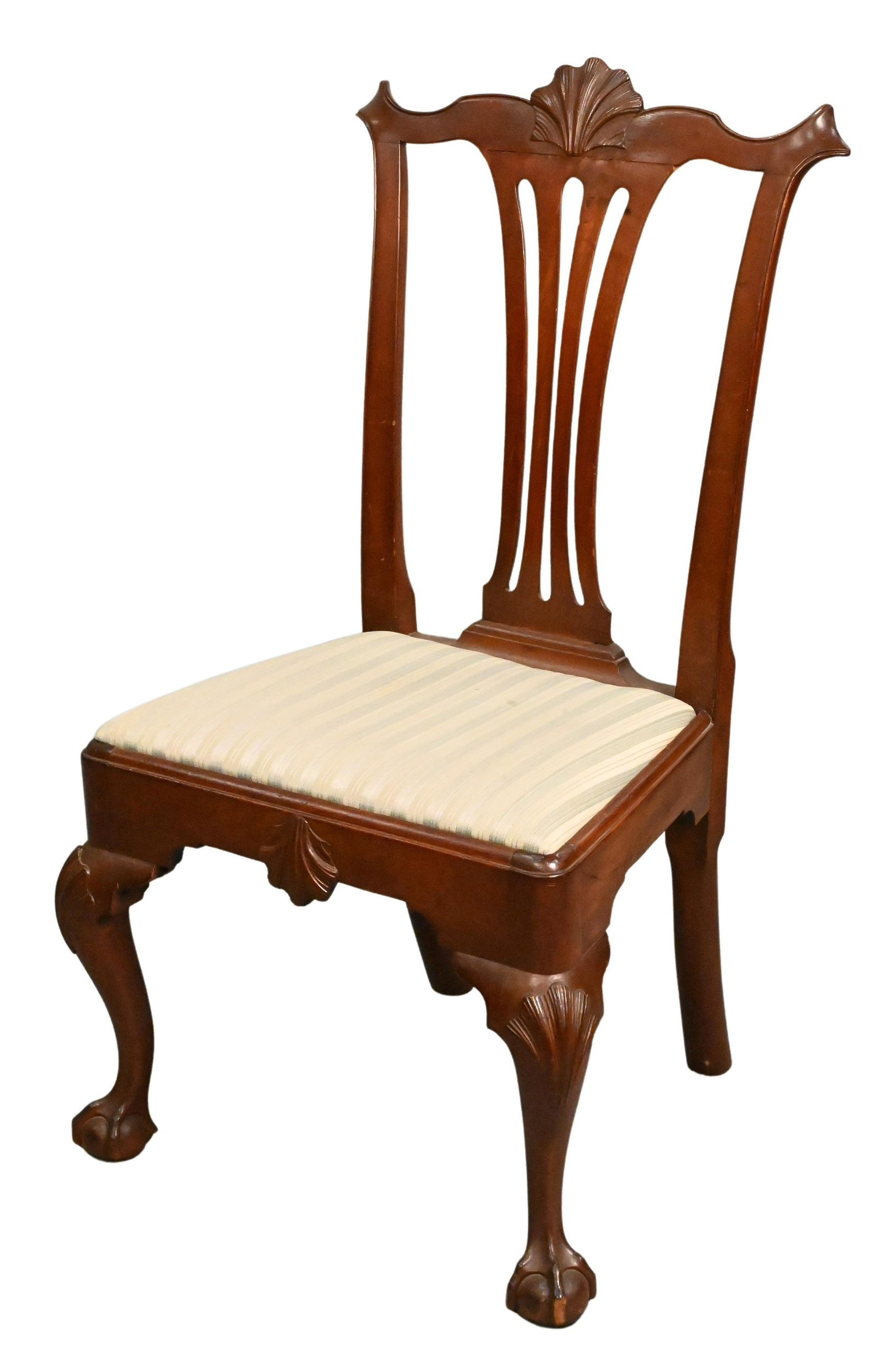 Chippendale Walnut Side Chair (1 of 6)