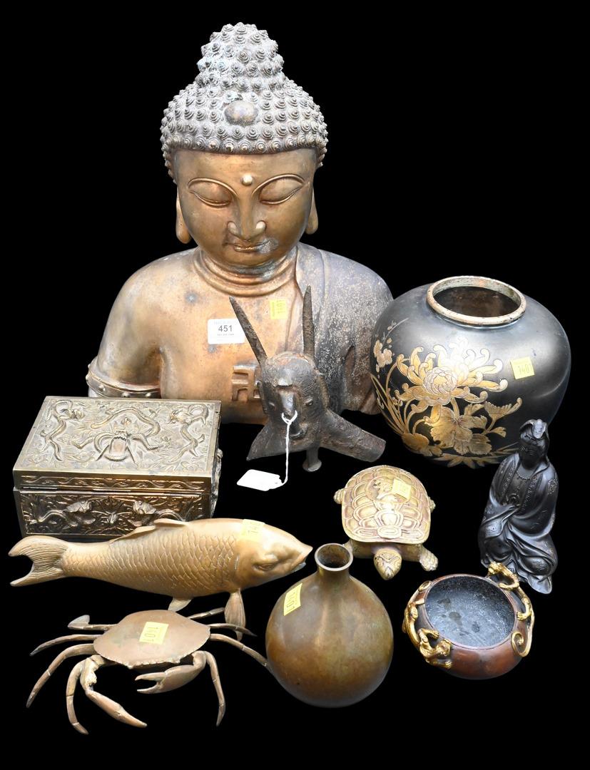 Ten Piece Chinese Brass and Bronze Group (1 of 7)