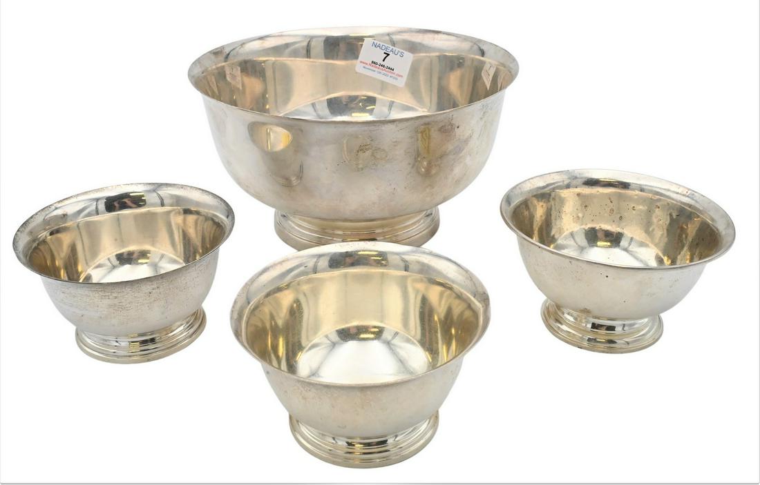 Group of Four Sterling Silver Bowls (1 of 4)