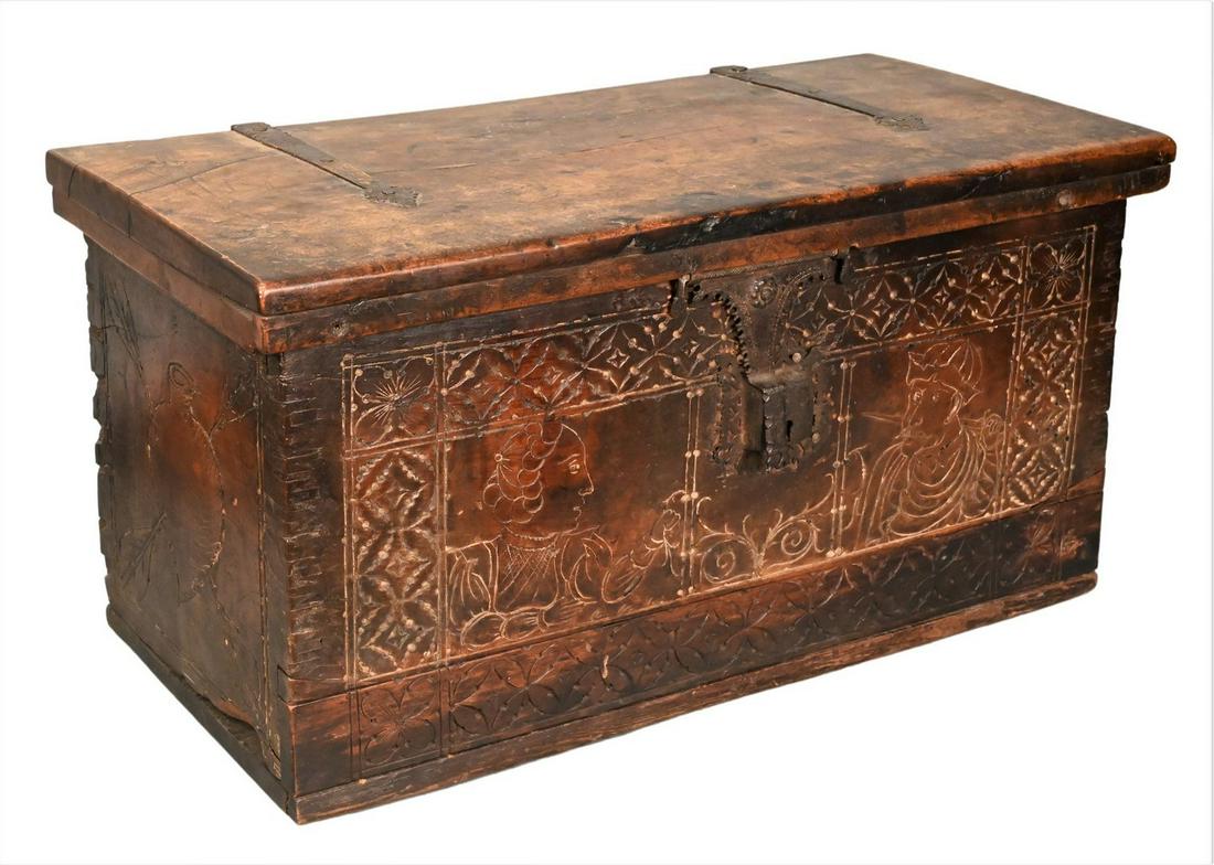 Continental Walnut Lift Top Chest (1 of 1)