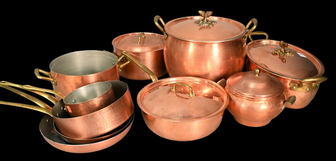 10 Piece Copper and Brass Pot Group (1 of 5)