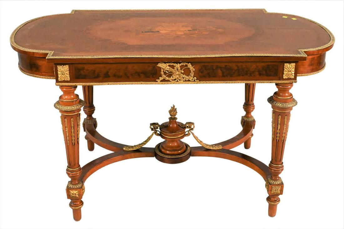 Louis XVI Style Inlaid Center Table (1 of 4)