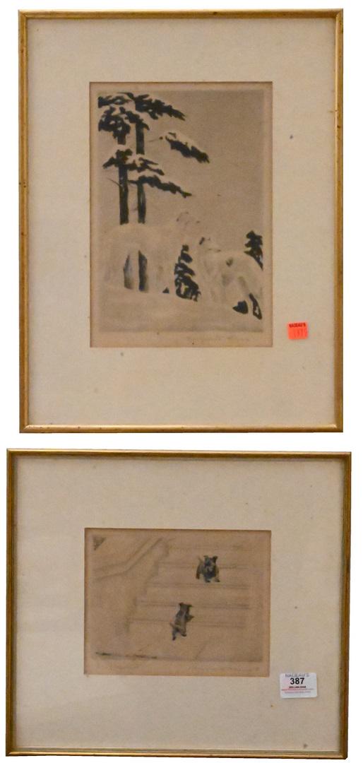 Two Marguerite Kirmse Etchings (1 of 4)