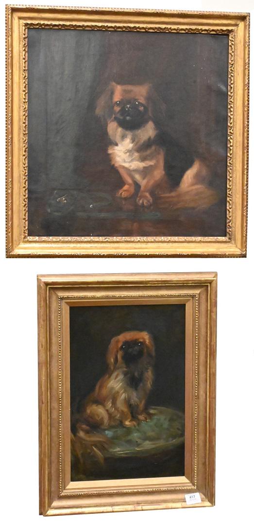 Two Oil Paintings of Pekingese (1 of 5)
