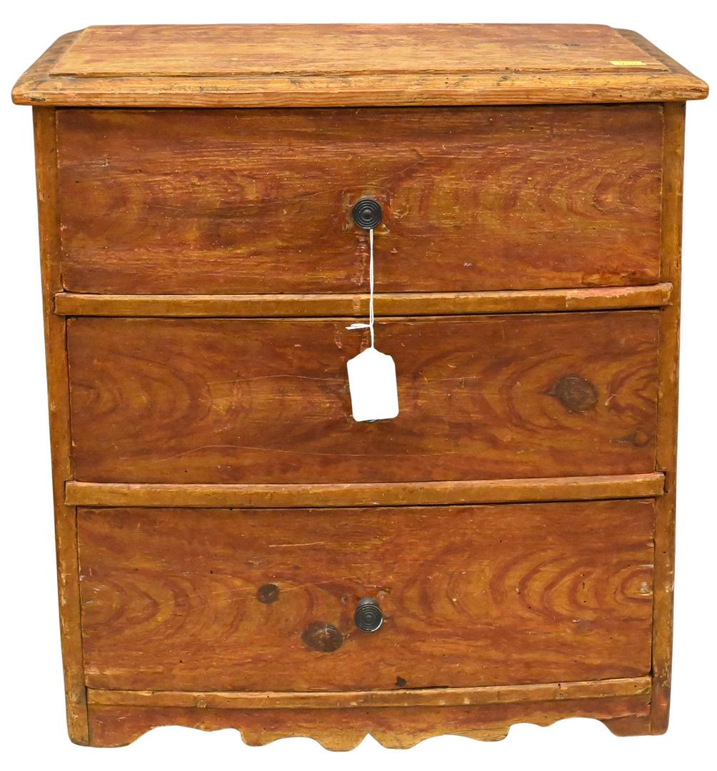 Grain Painted Mini Three Drawer Chest (1 of 3)