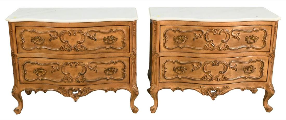 A Pair of Louis XV Style Marble Top Servers (1 of 5)