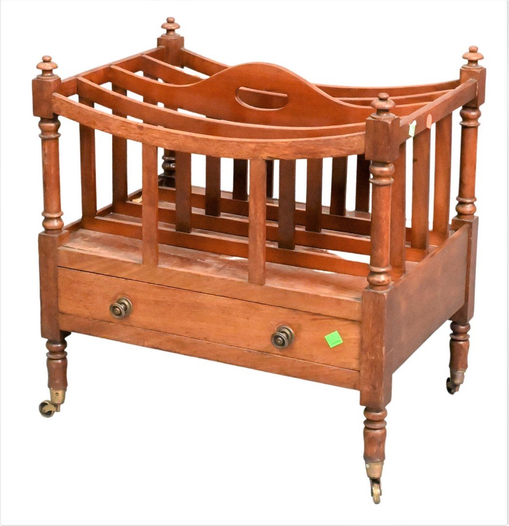George III Mahogany Canterbury: George III Mahogany Canterbury, height 21 inches, width 20 1/2 inches. Provenance: Estate of Peter Tillou, Litchfield, Connecticut.