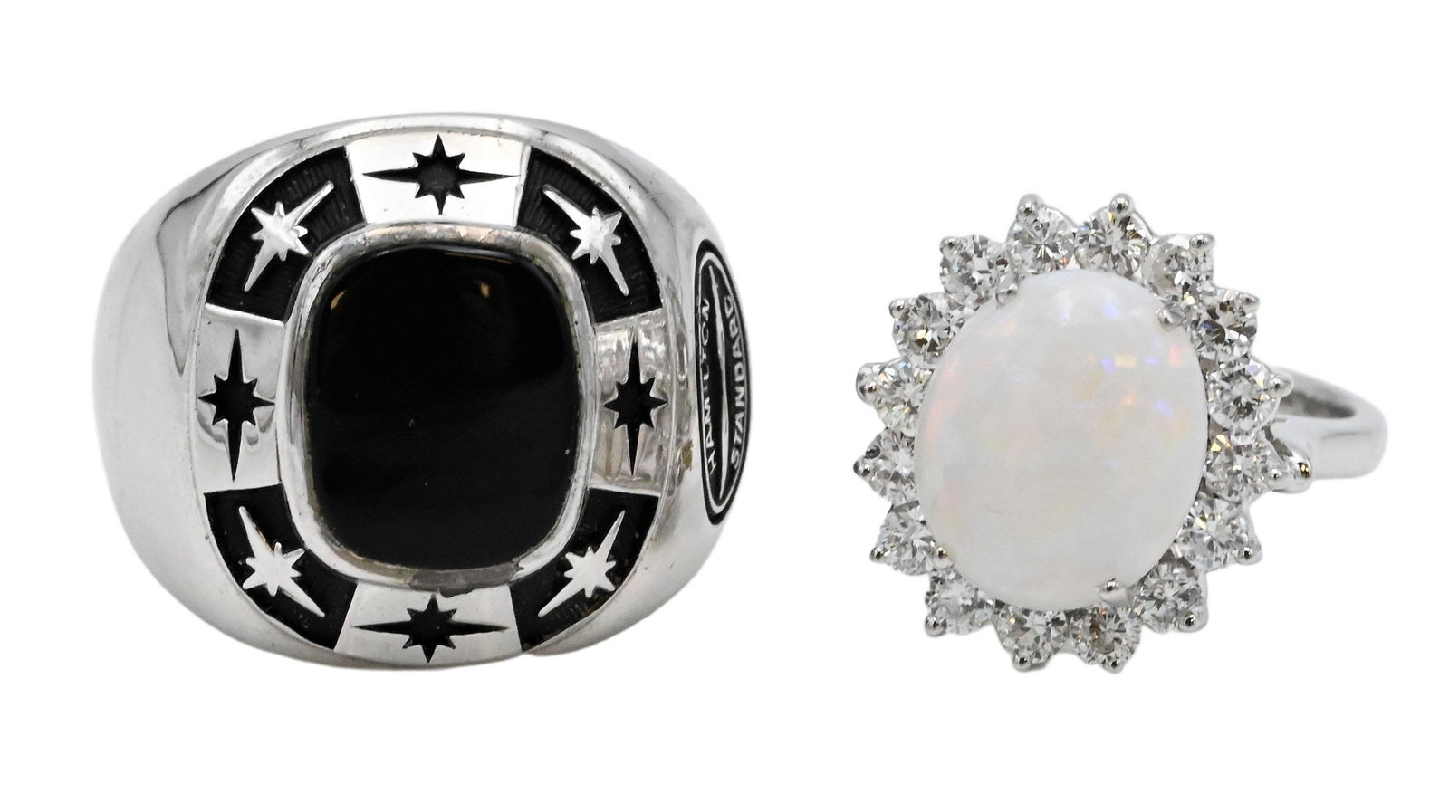 Two 14 Karat White Gold Rings (1 of 5)