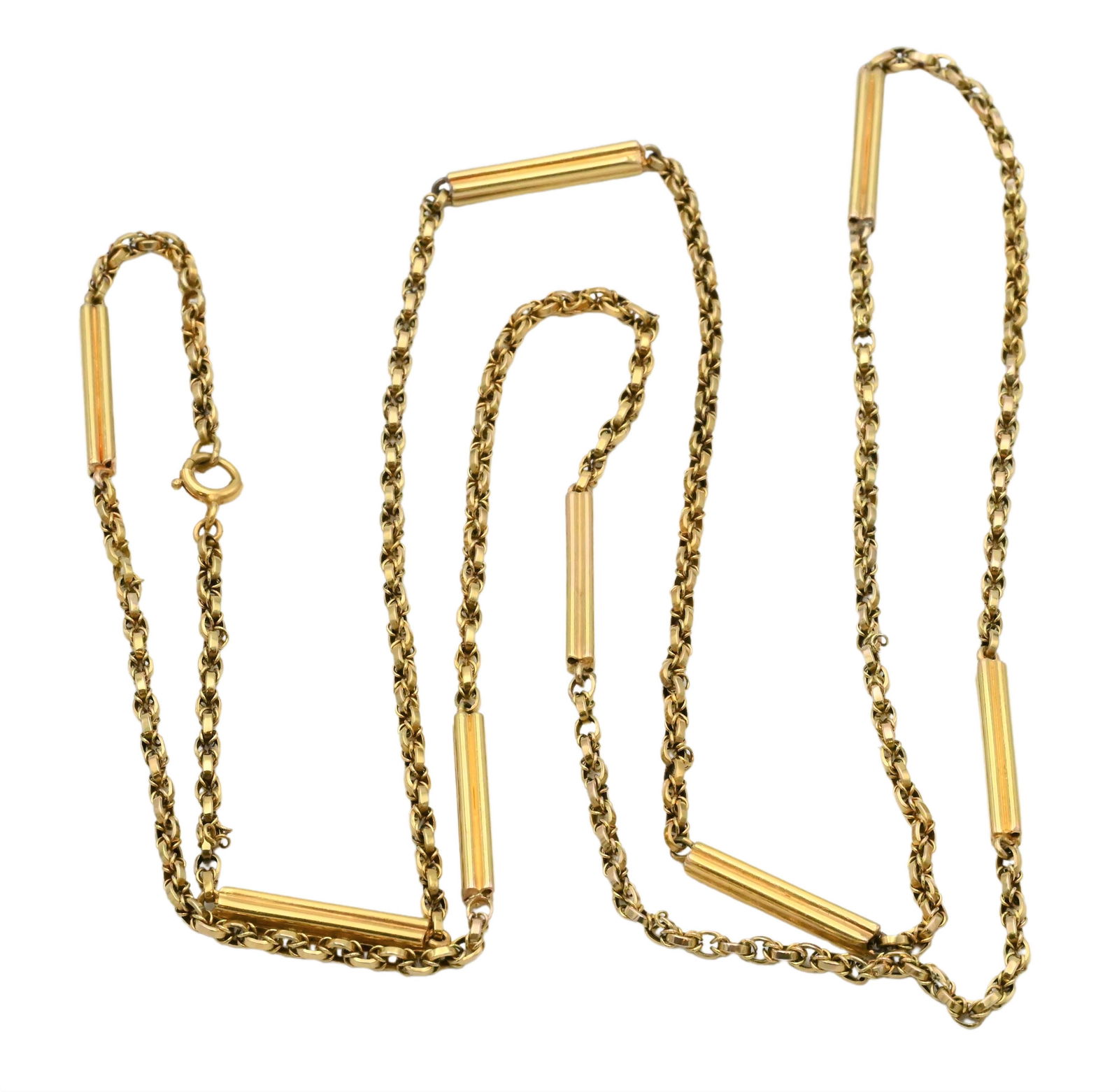 9 Karat Yellow Gold Chain Necklace: 9 Karat Yellow Gold Chain Necklace, length 30 inches, 22.3 grams.**PLEASE NOTE** For first time buyerâ€™s with our auction gallery, we do not accept credit cards or checks for jewelry, gold or si