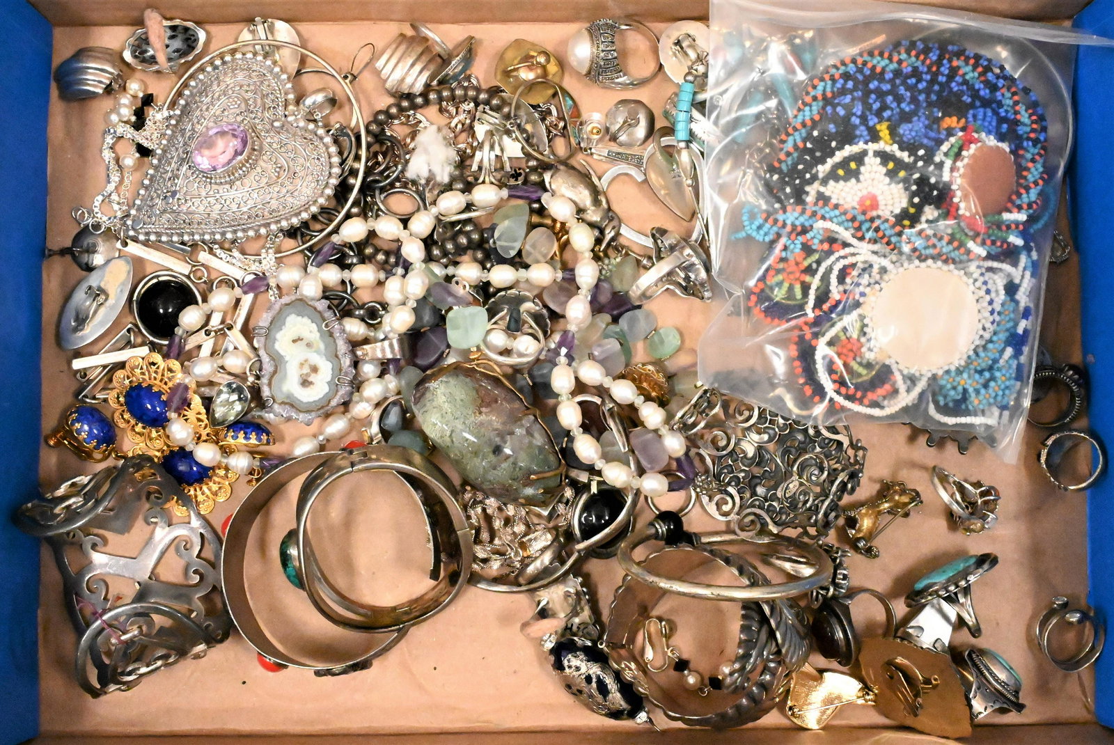 Tray Lot To Include Mostly Silver Jewelry (1 of 5)