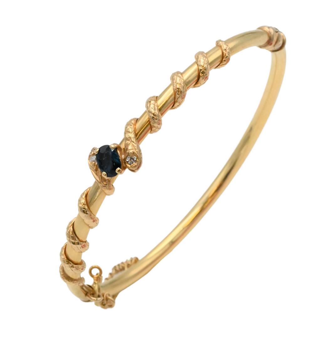 14 Karat Yellow Gold Bangle Bracelet (1 of 6)