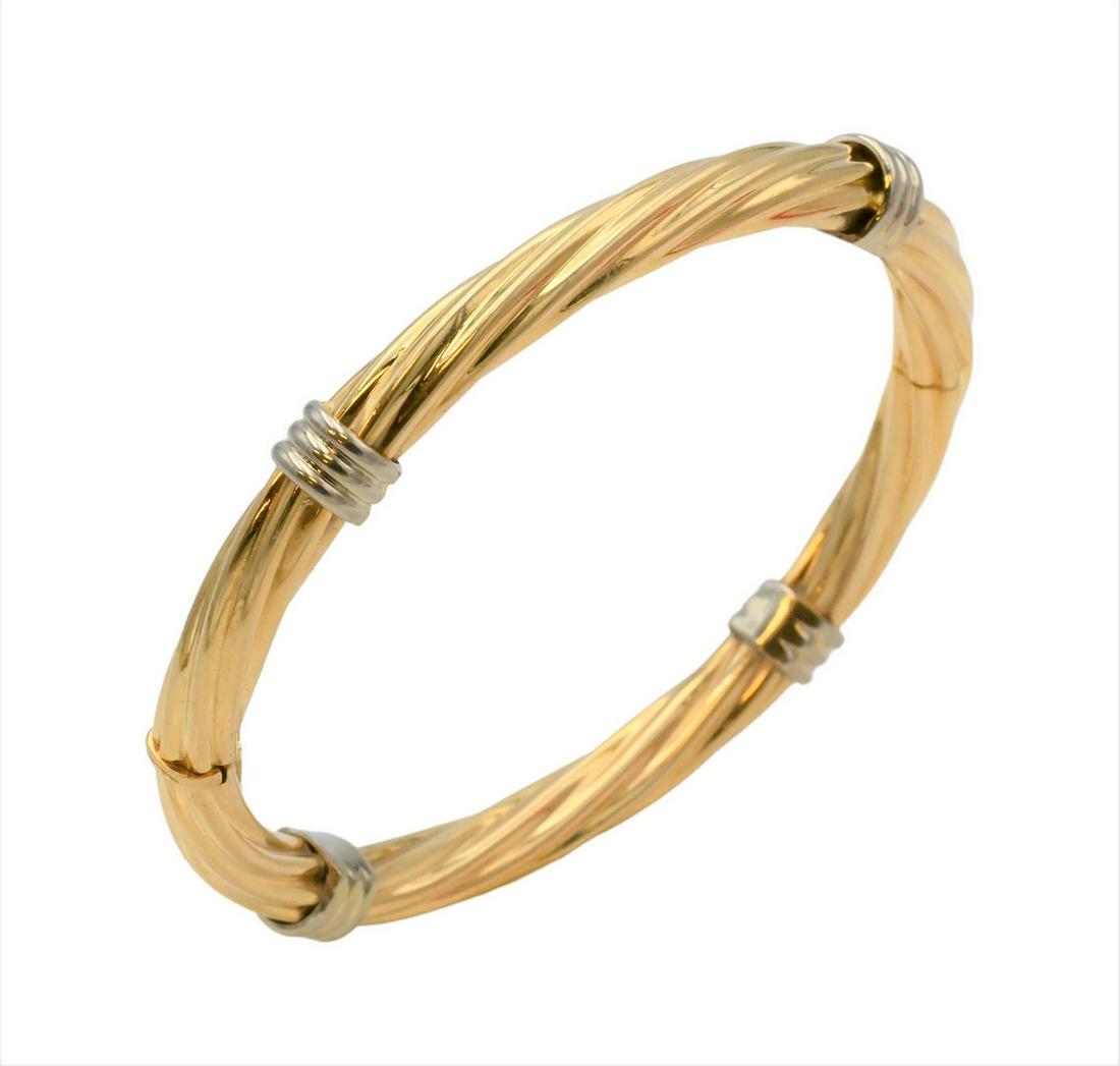 18 Karat Yellow Gold Bangle Bracelet (1 of 4)