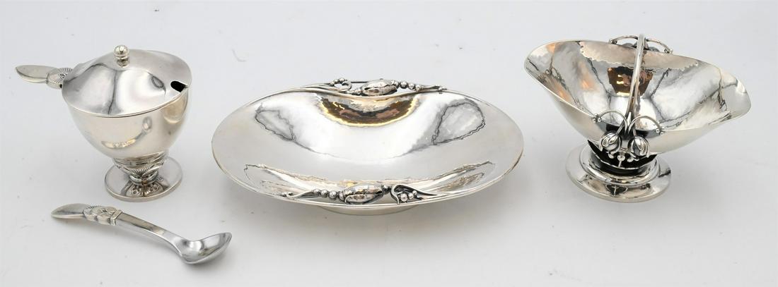 Four Piece Georg Jensen Sterling Silver Group (1 of 8)