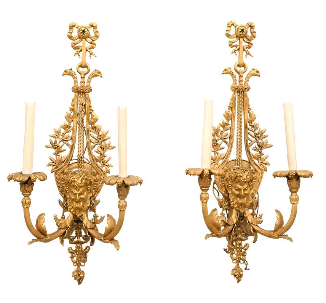 Pair of E.F. Caldwell Ormolu Sconces (1 of 5)