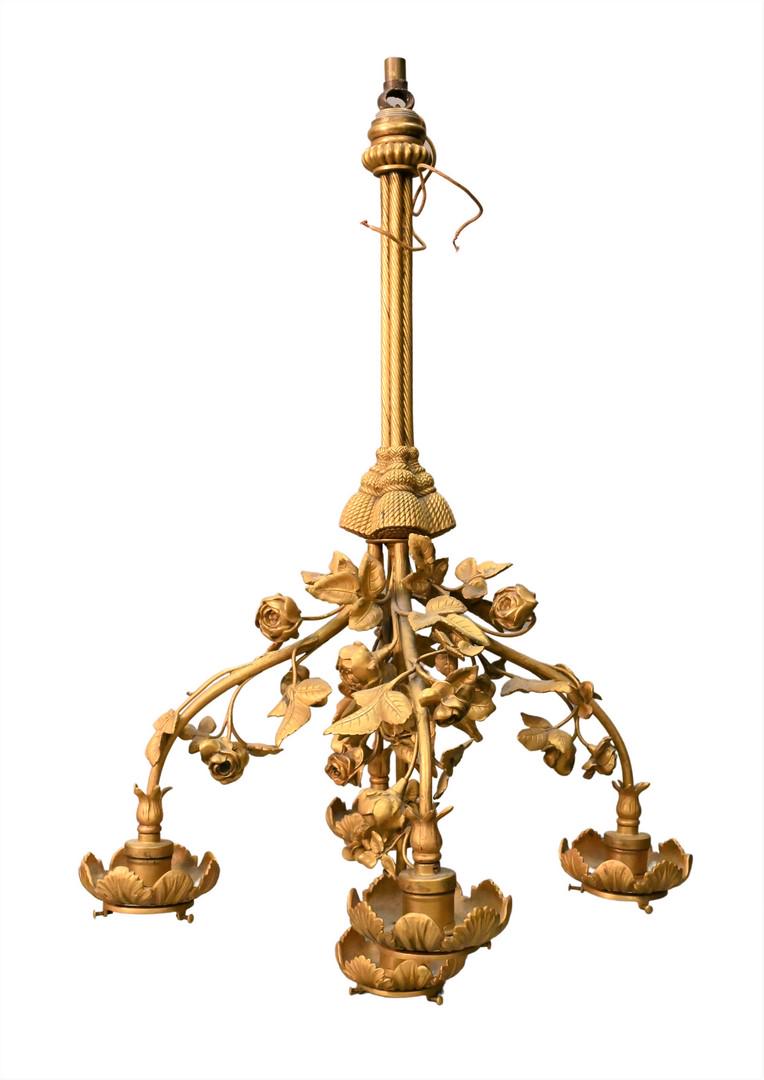 Gilt Bronze Five Light Chandelier (1 of 6)