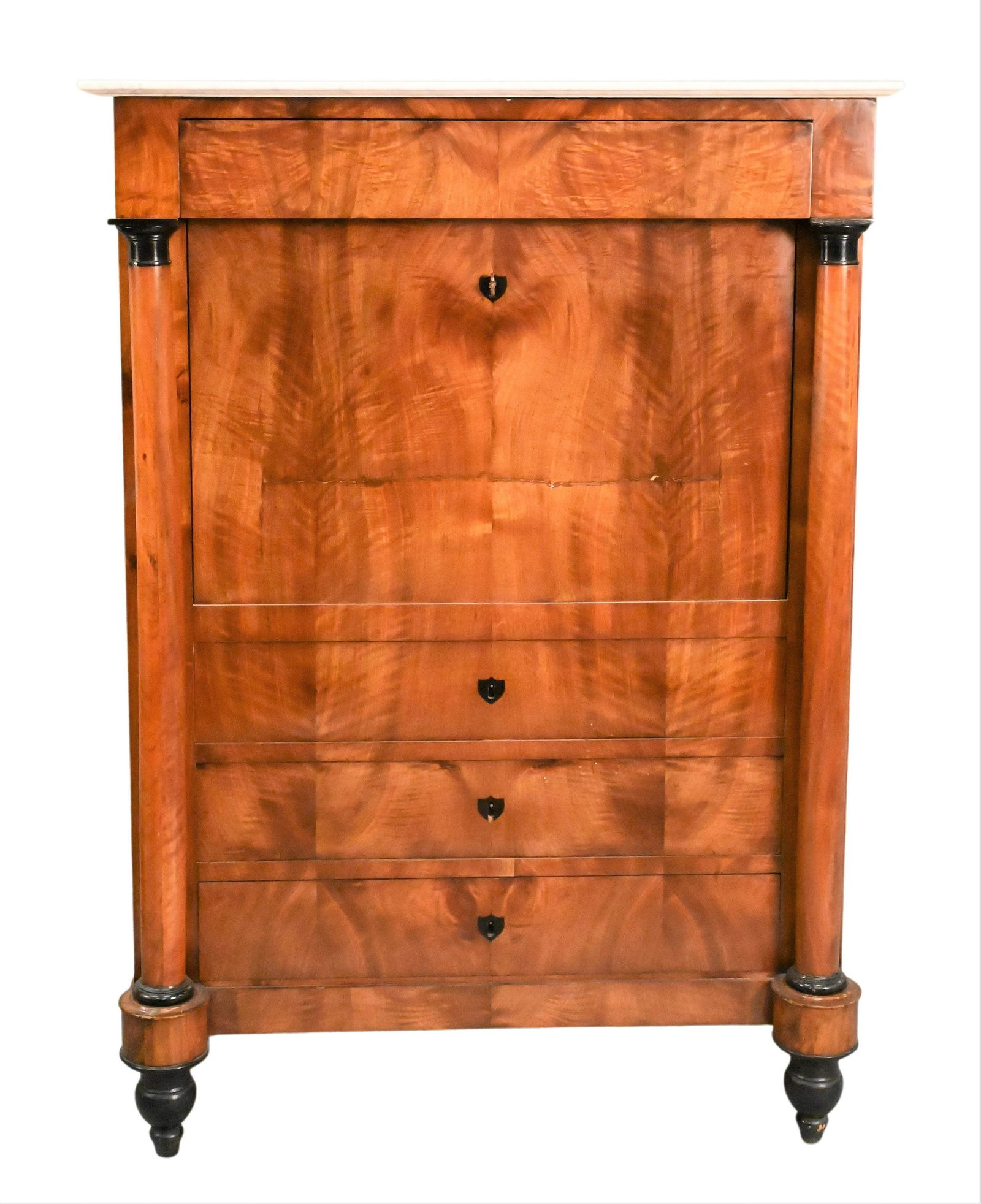 Biedermeier Mahogany and Ebonized Secretaire (1 of 5)