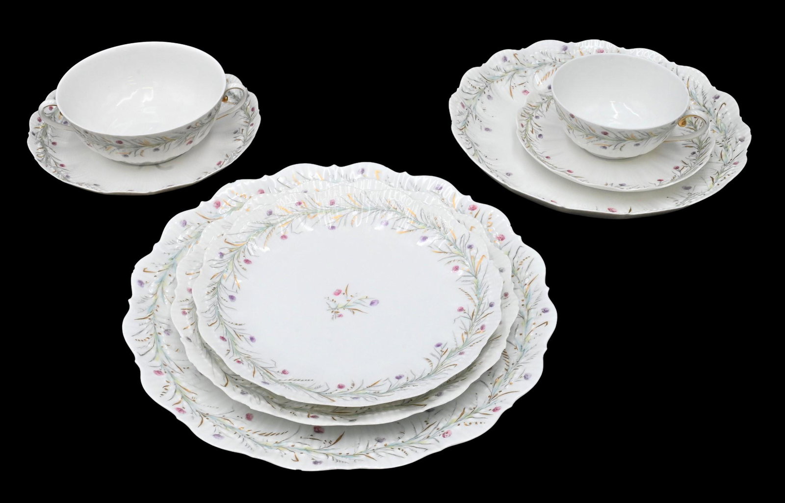 127 Piece Rouard Limoges France Dinnerware Service for 11 (1 of 9)