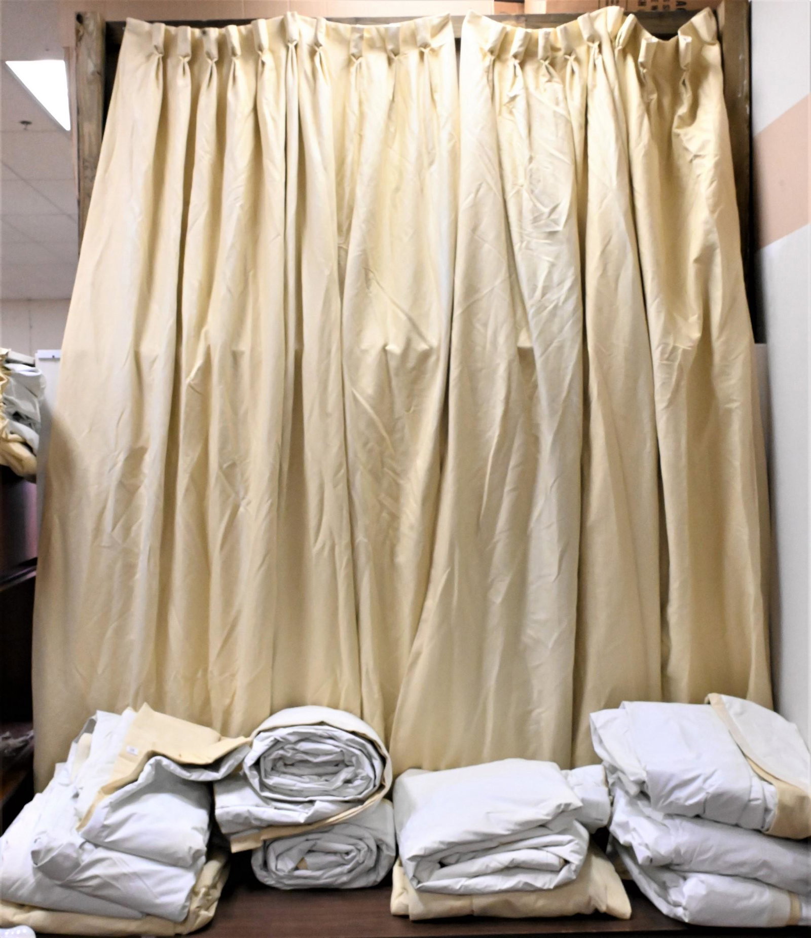 Group of Approximately 13 Custom Belgian Linen Blackout Window Curtains/Drape (1 of 5)