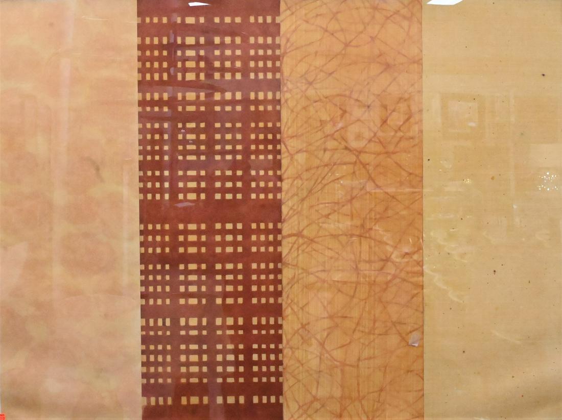 David Shapiro (1944 - 2014): David Shapiro (1944 - 2014), monoprint, Seer Actor Knowes Doer, 1998, pencil signed, dated and titled lower right, 35 1/2" x 47".