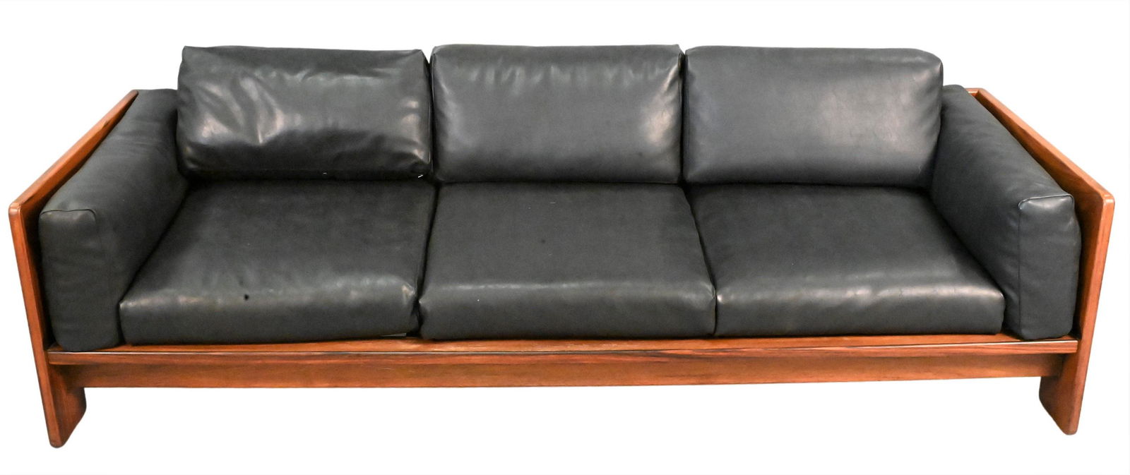 Tobia Scarpa Leather Upholstered "Bastiano" Sofa for Knoll (1 of 4)