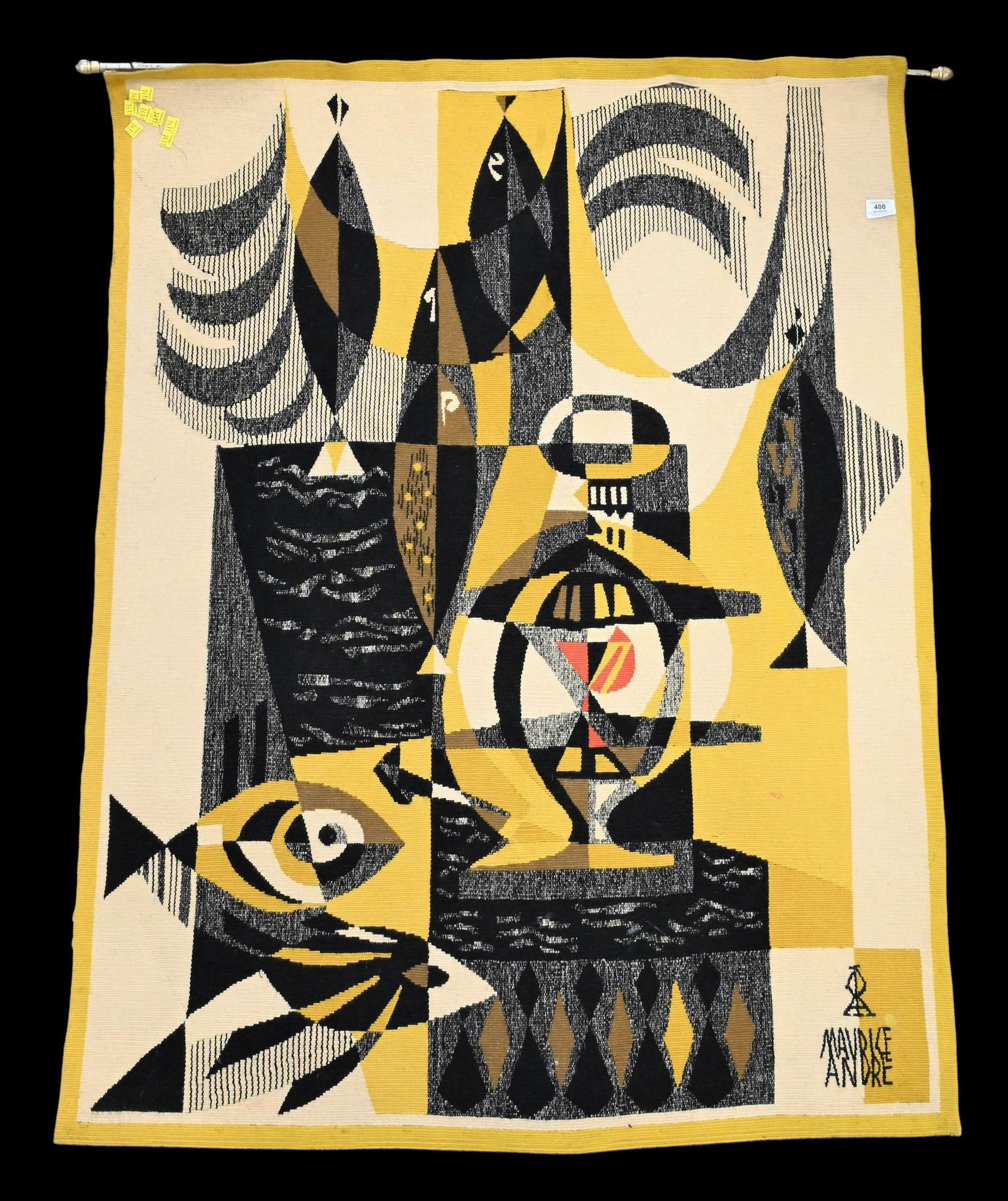 Maurice Andre Le Fanal Blanc Mid Century Modern Aubusson Tapestry (1 of 7)