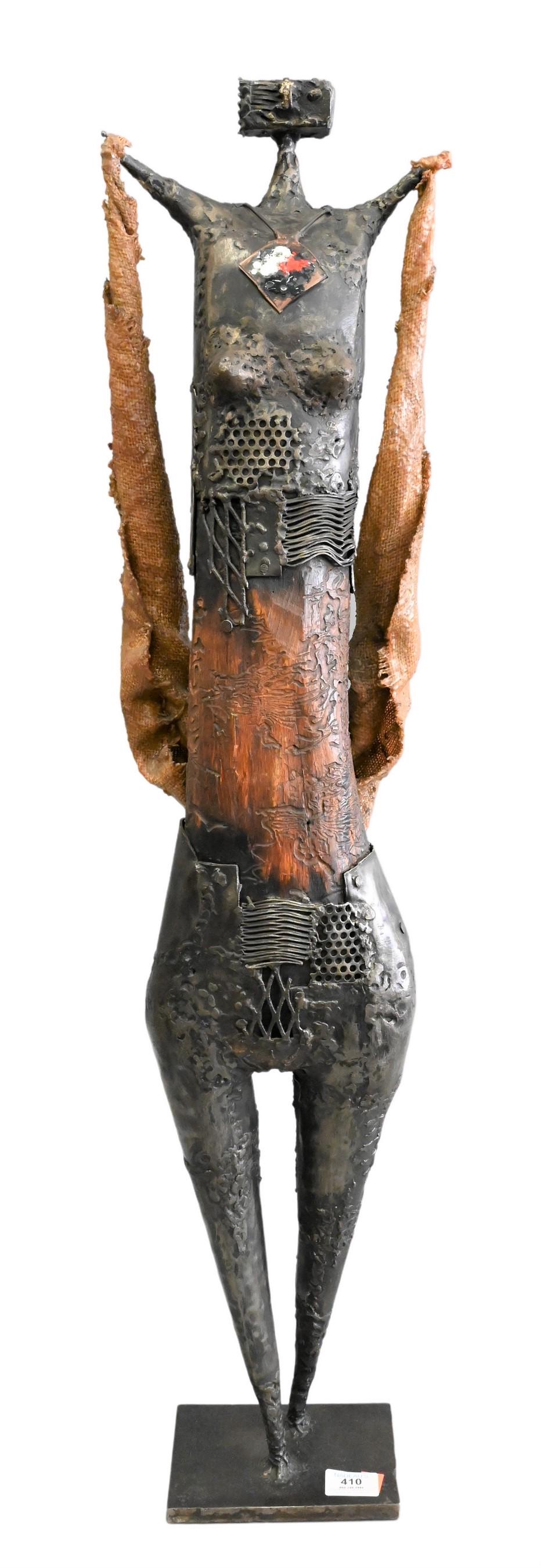 Judith Shea (b. 1948): Judith Shea (b. 1948), cast stone sculpture, "Venus", nude woman, edition #3/3, 1989, total height 68 inches, base 15" x 15". Provenance" Max Protetch 560 Broadway, New York, NY, receipt September 22,