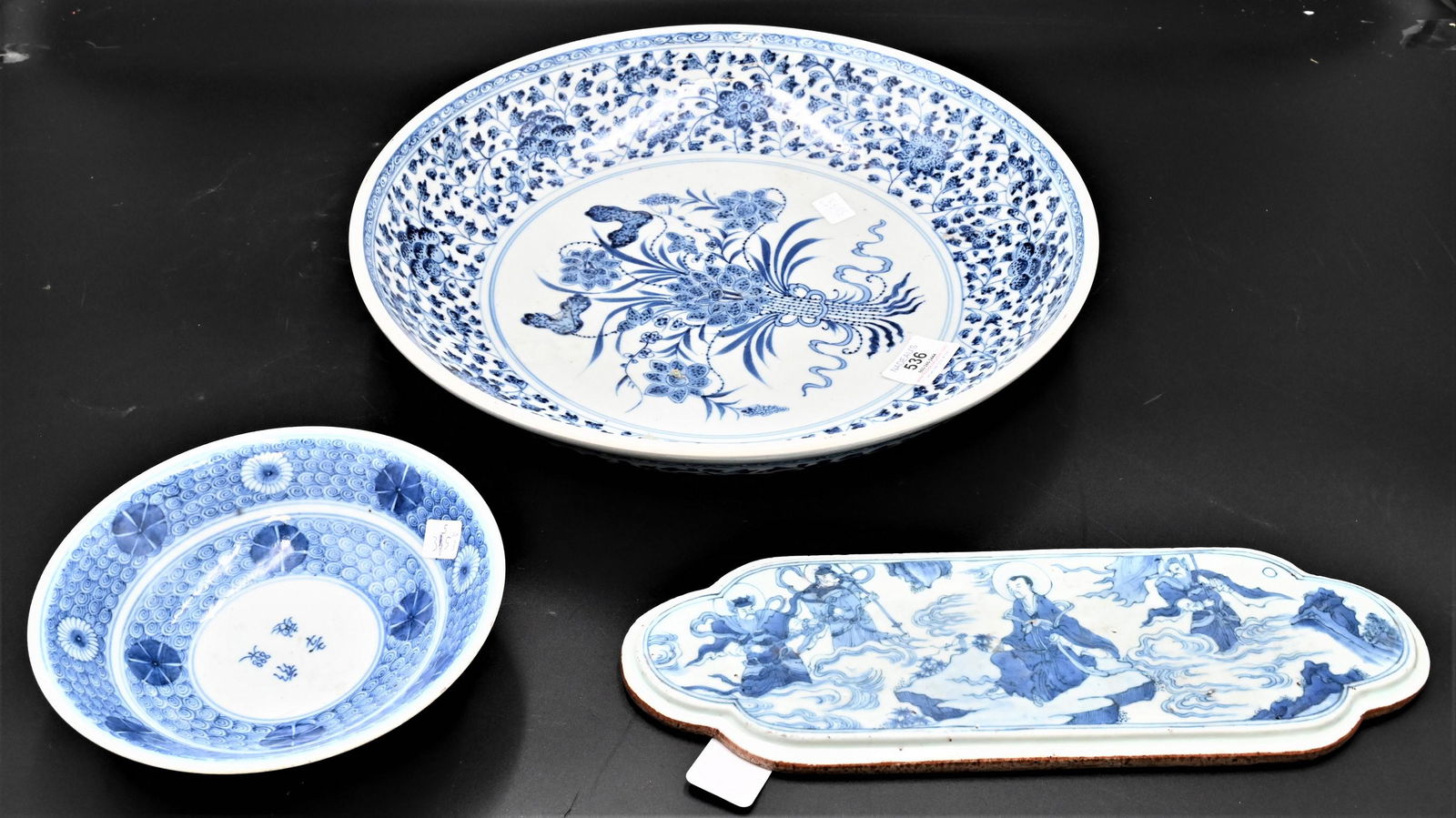 Three Blue and White Chinese Porcelain Pieces (1 of 7)