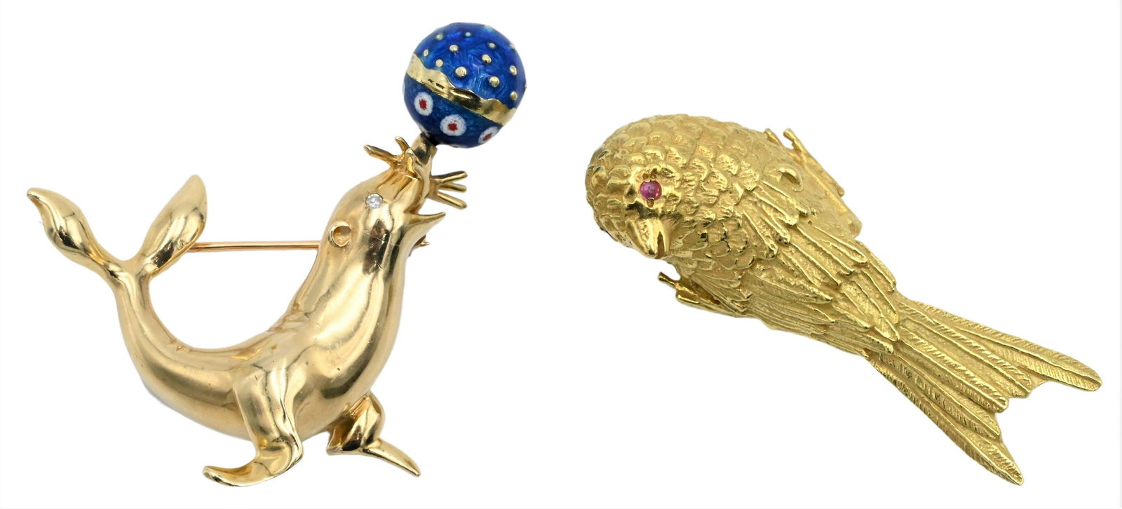 Two 14 Karat Yellow Gold Brooches (1 of 4)