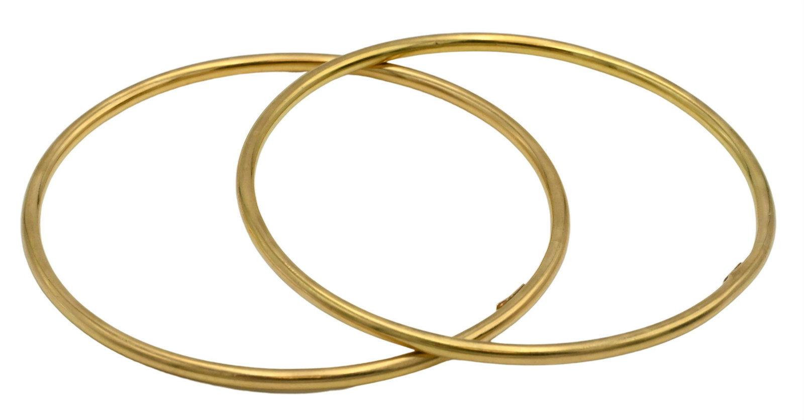 A Pair 18 Karat Yellow Gold Bangle Bracelets (1 of 4)