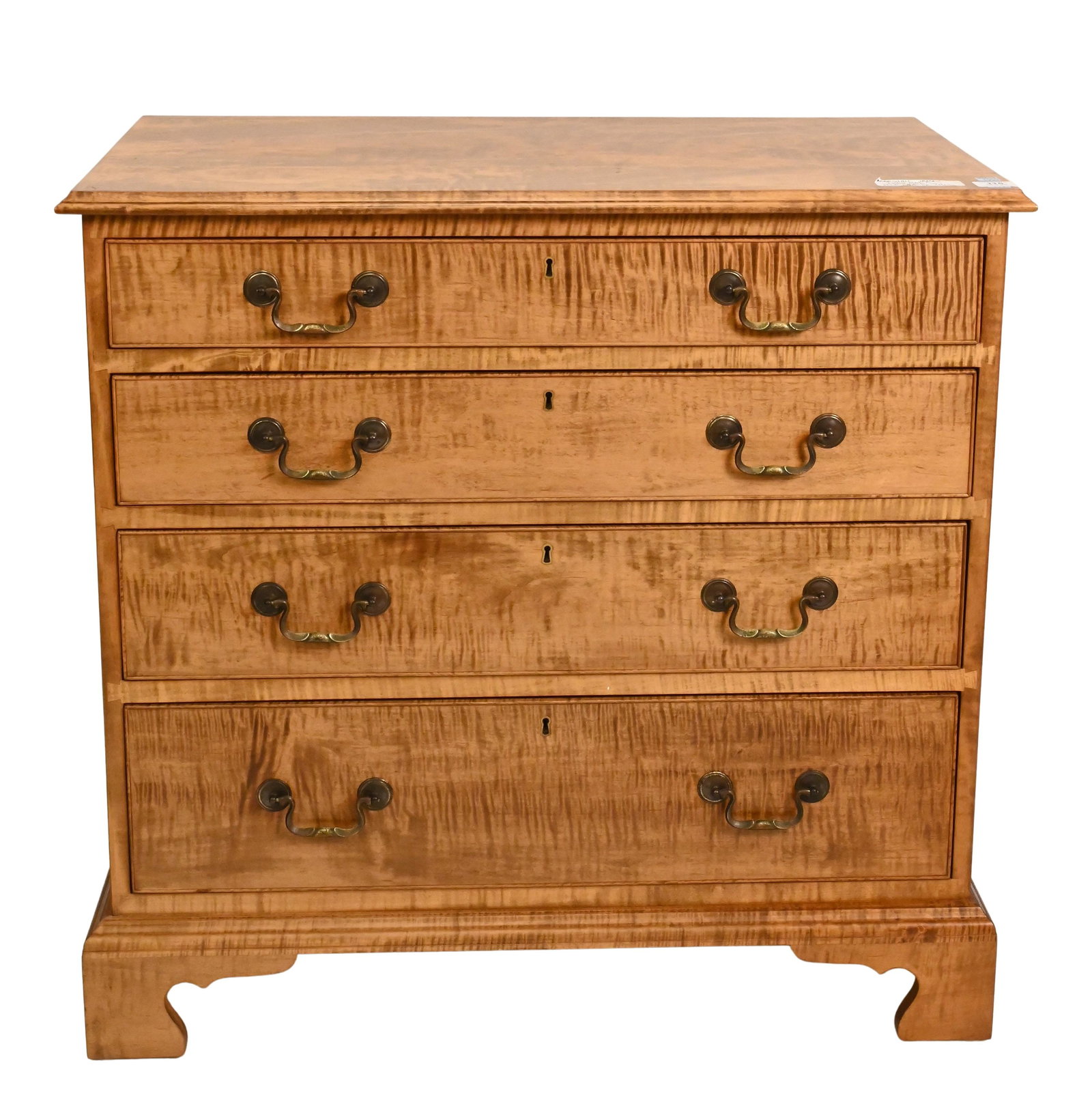 Marshal James Custom Tiger Maple Four Drawer Chest (1 of 5)