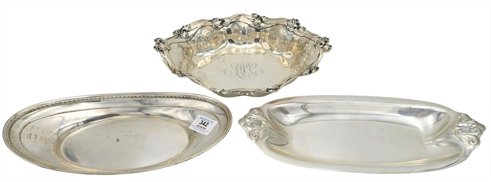 Three Sterling Silver Trays/Baskets (1 of 5)