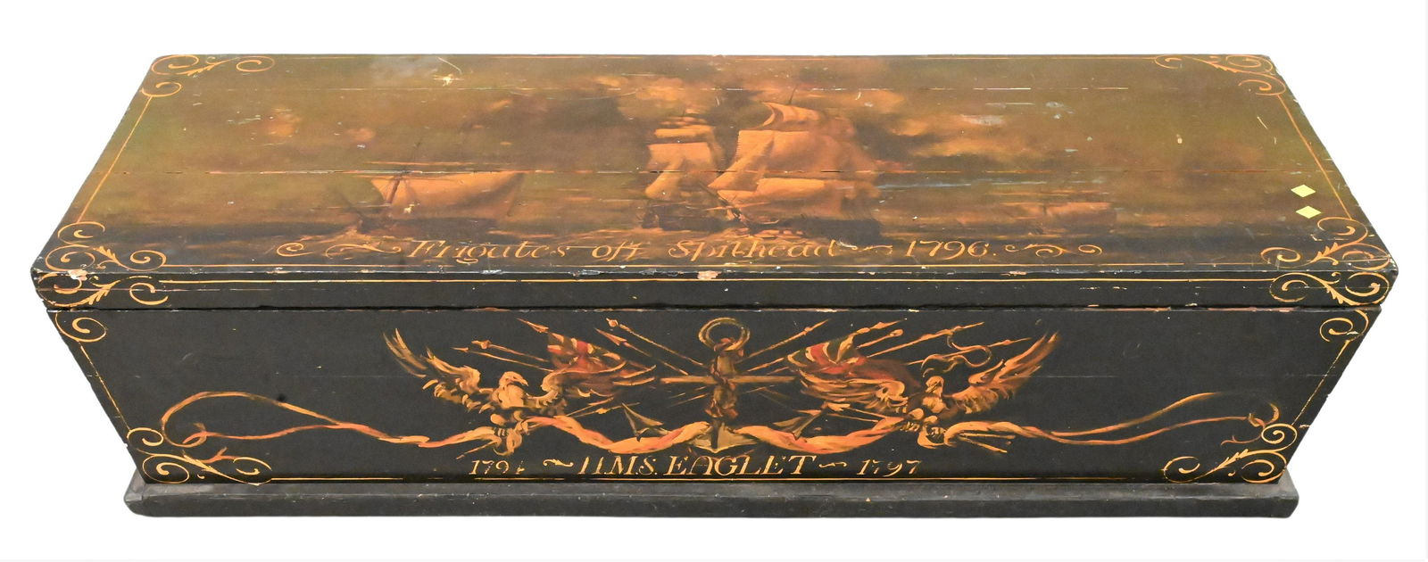 Nautical Paint Decorated Lift Top Chest (1 of 5)