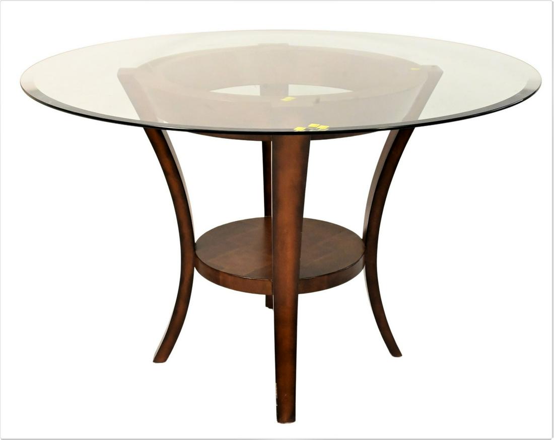 Contemporary Round Glass Top Table (1 of 4)
