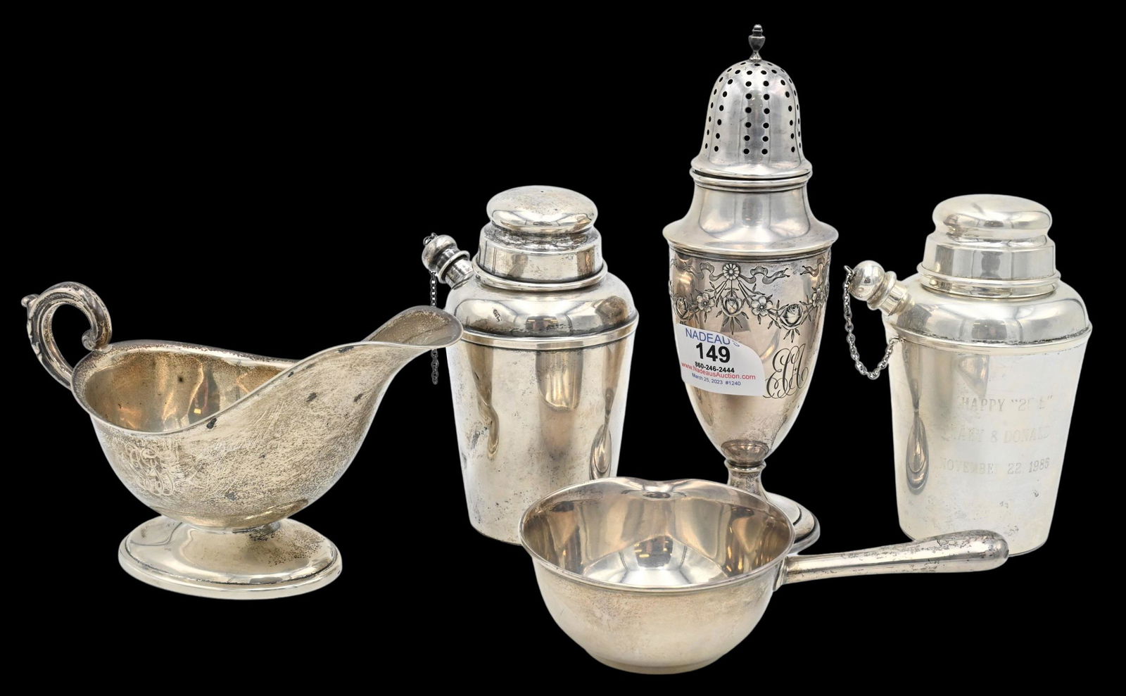 Five Piece Sterling Silver Group (1 of 7)