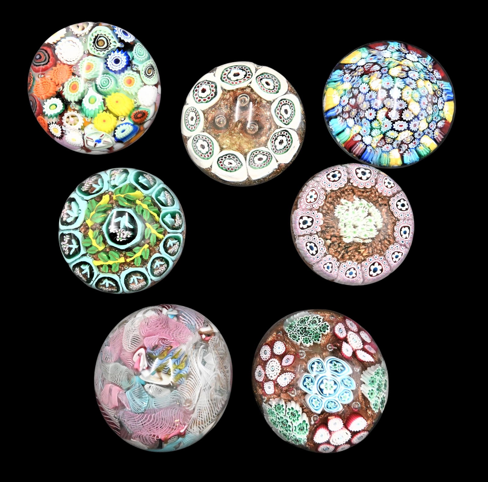 Group of Seven Glass Paperweights (1 of 7)