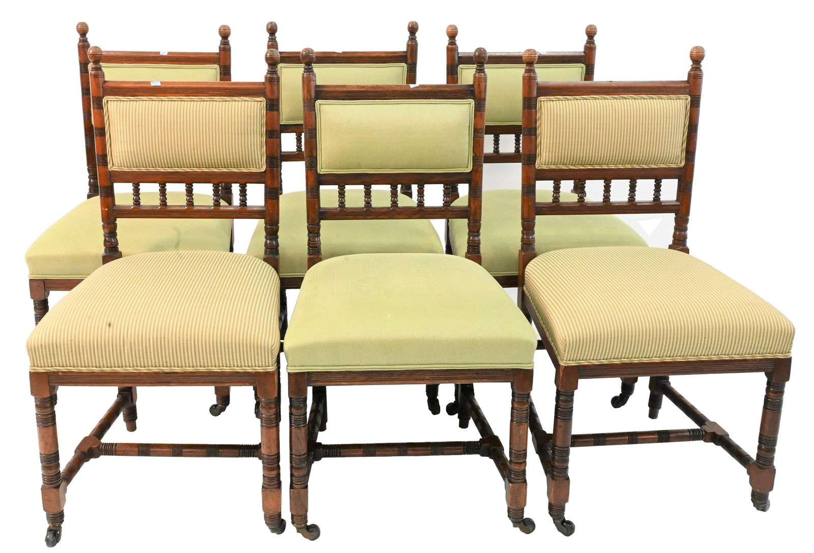 Set of Six Oak Renaissance Revival Side Chairs (1 of 4)