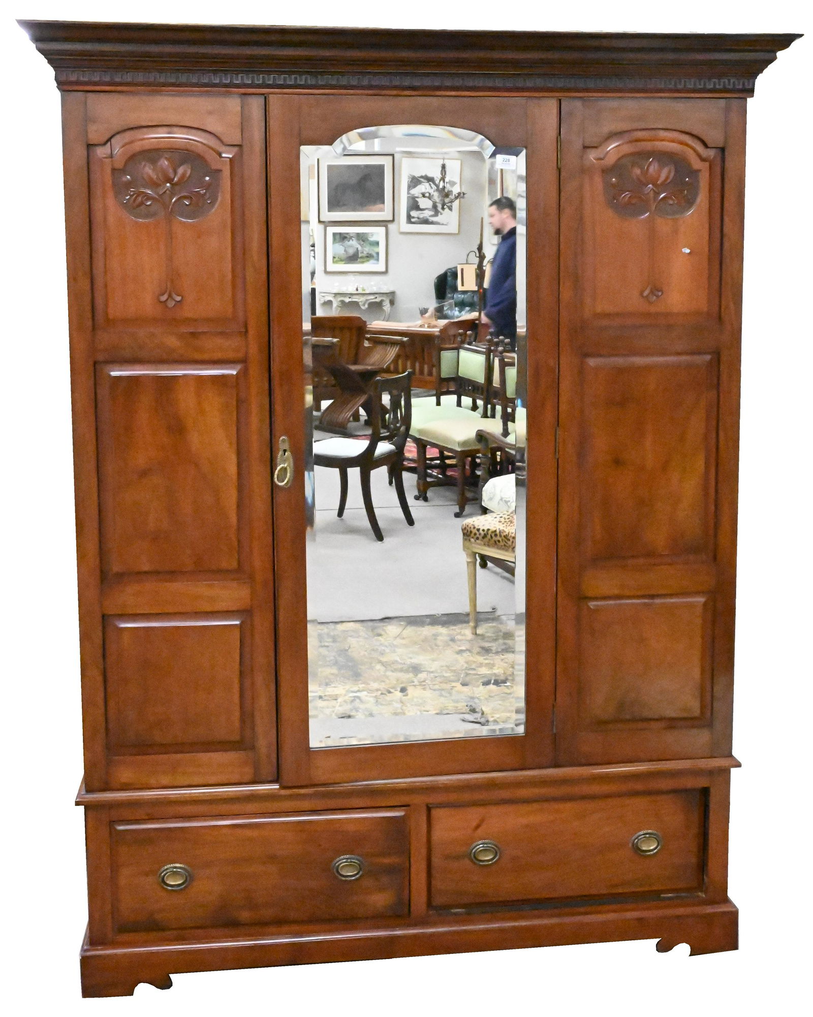 English Walnut Armoire (1 of 5)