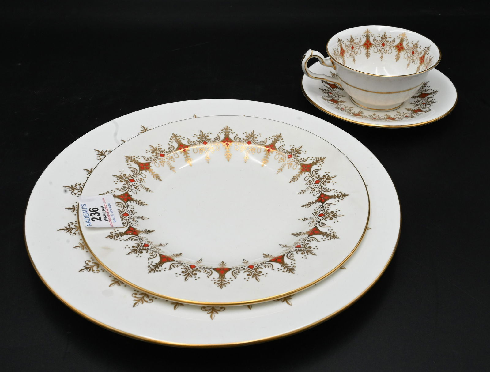 130 Piece Royal Crown Derby "Cherbourg" Dinnerware Lot (1 of 10)