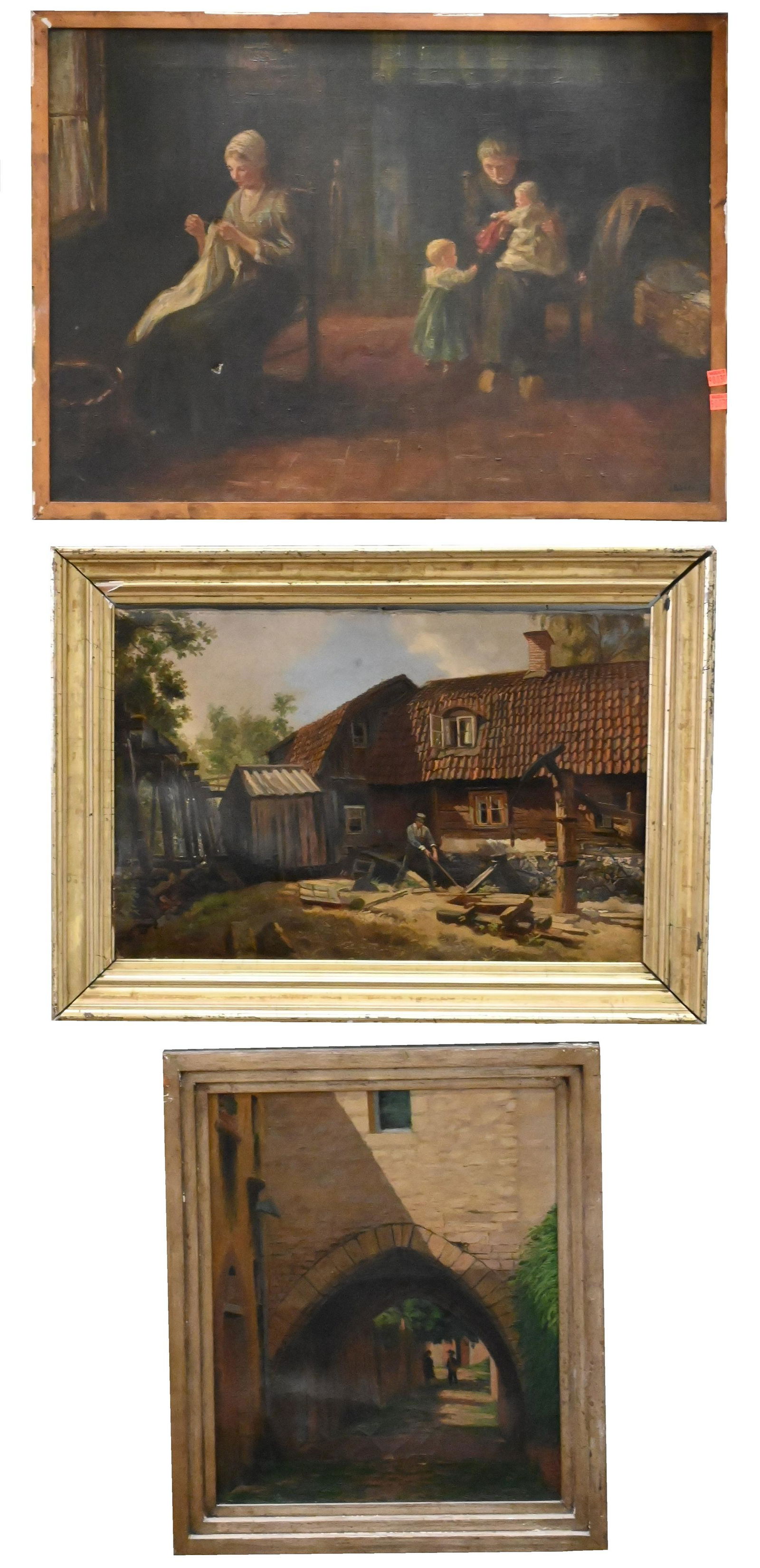 Three Piece Lot of Paintings (1 of 6)