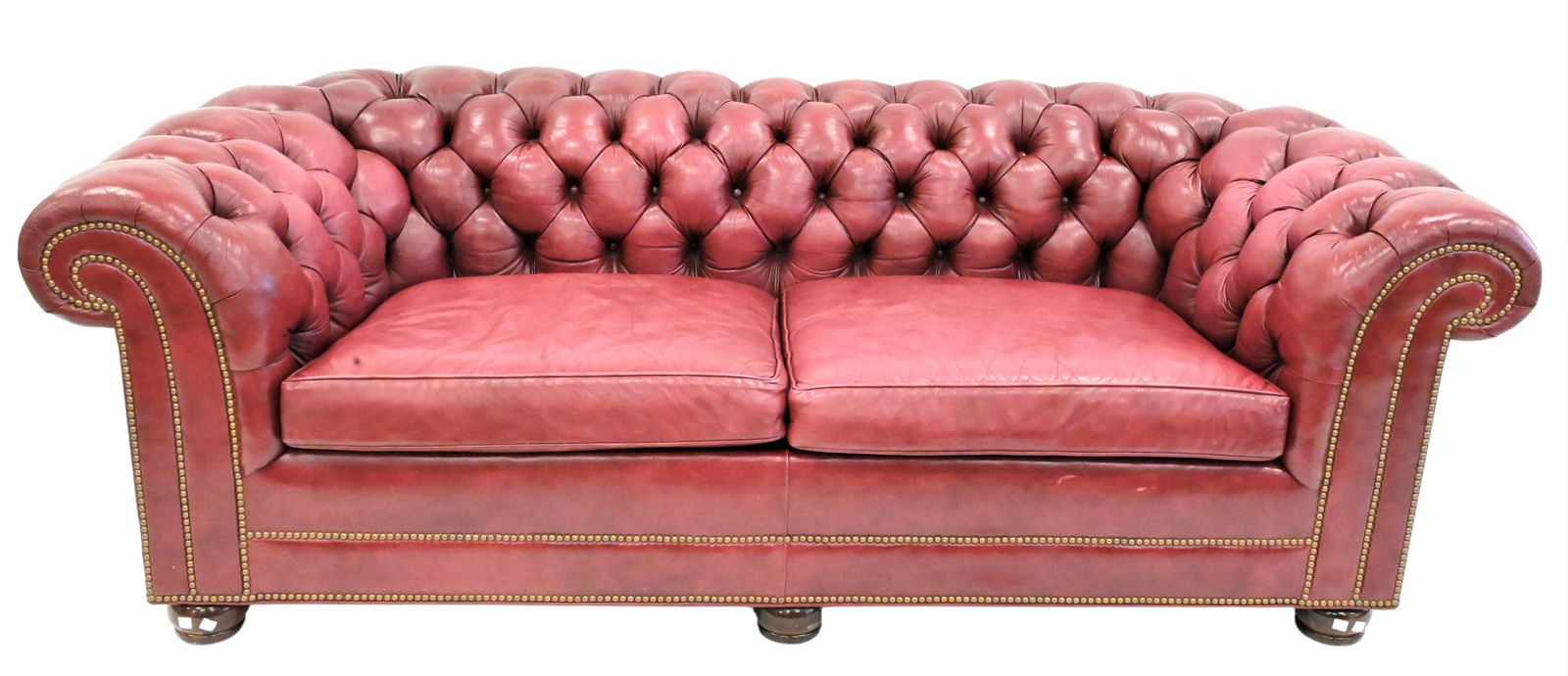 Leather Upholstered Chesterfield Sofa (1 of 6)