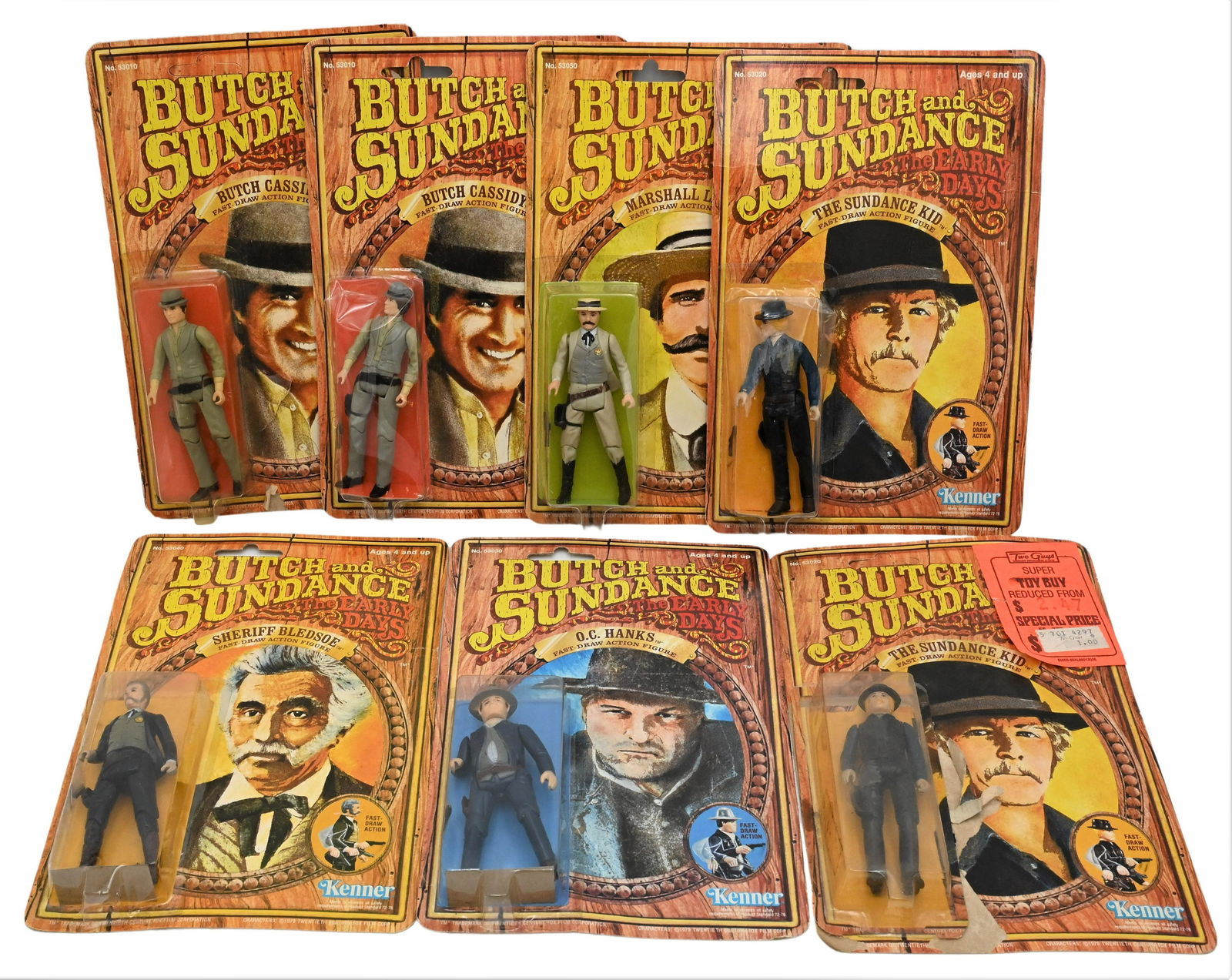 Seven Piece 1979 Butch and Sundance Action Figure Grouping (1 of 5)