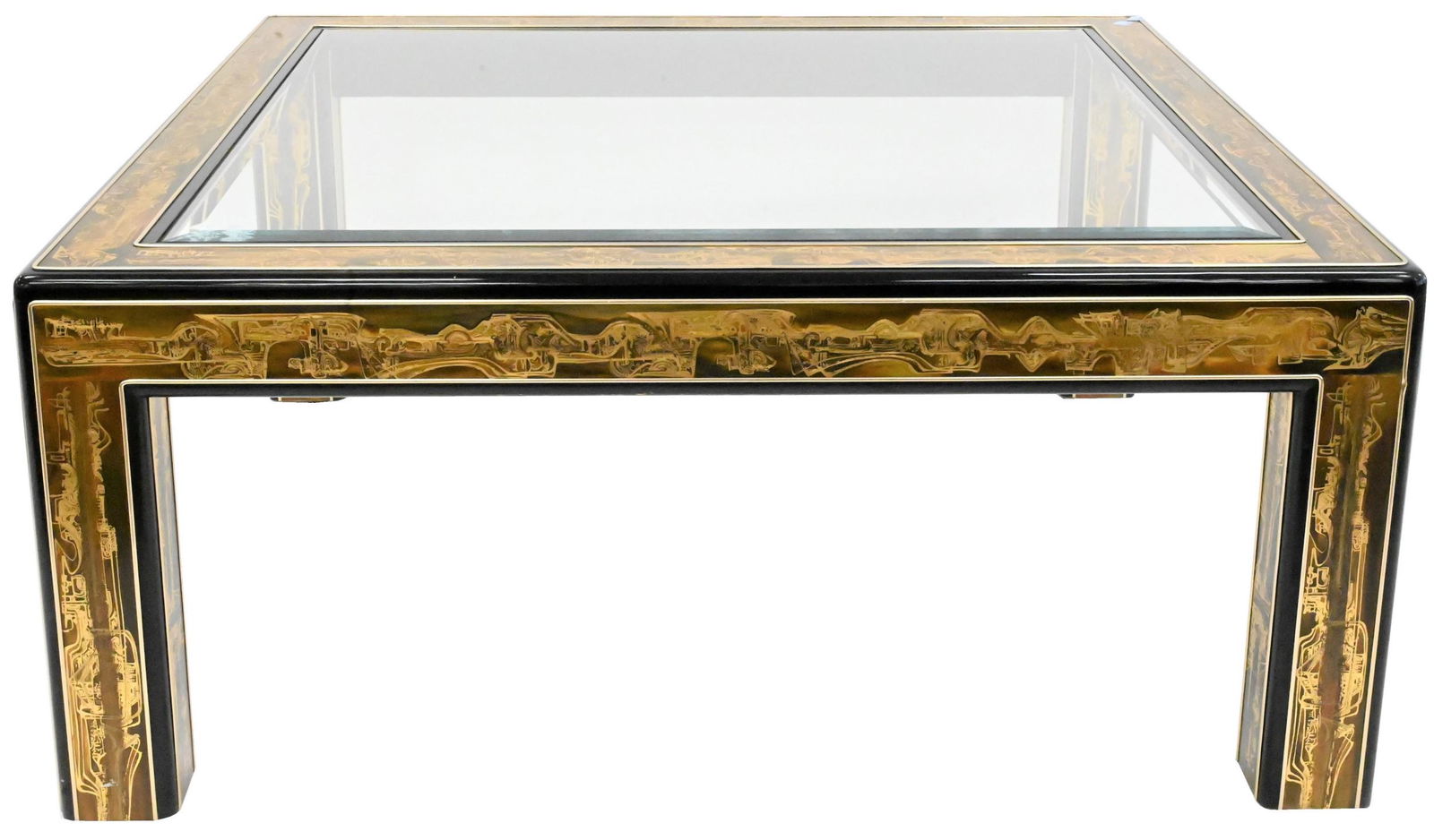 Bernard Rhone for Mastercraft Acid Etched Coffee Table (1 of 5)