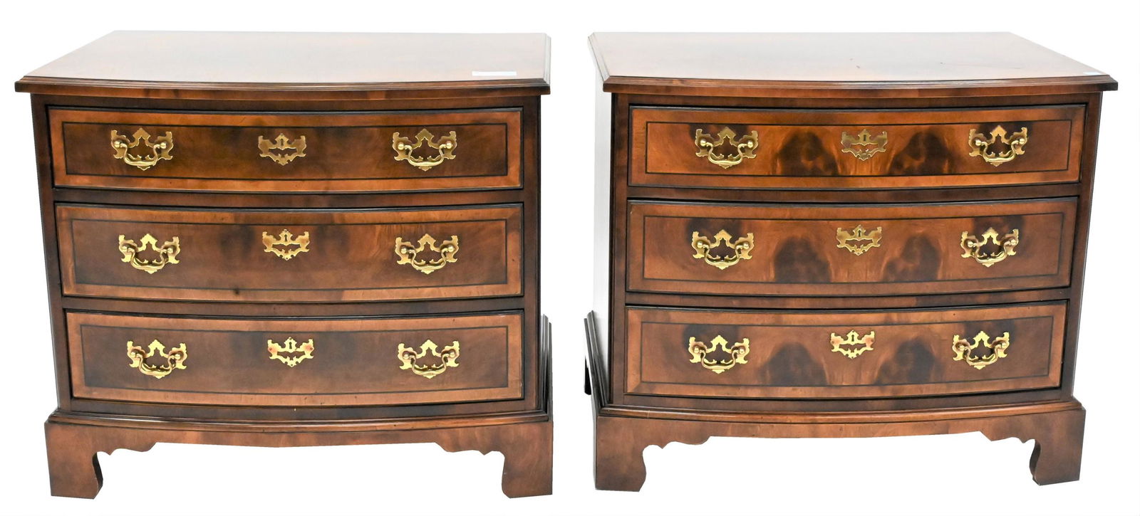 A Pair of Henredon Asian Court Three Drawer Side Tables/Night Stands (1 of 4)
