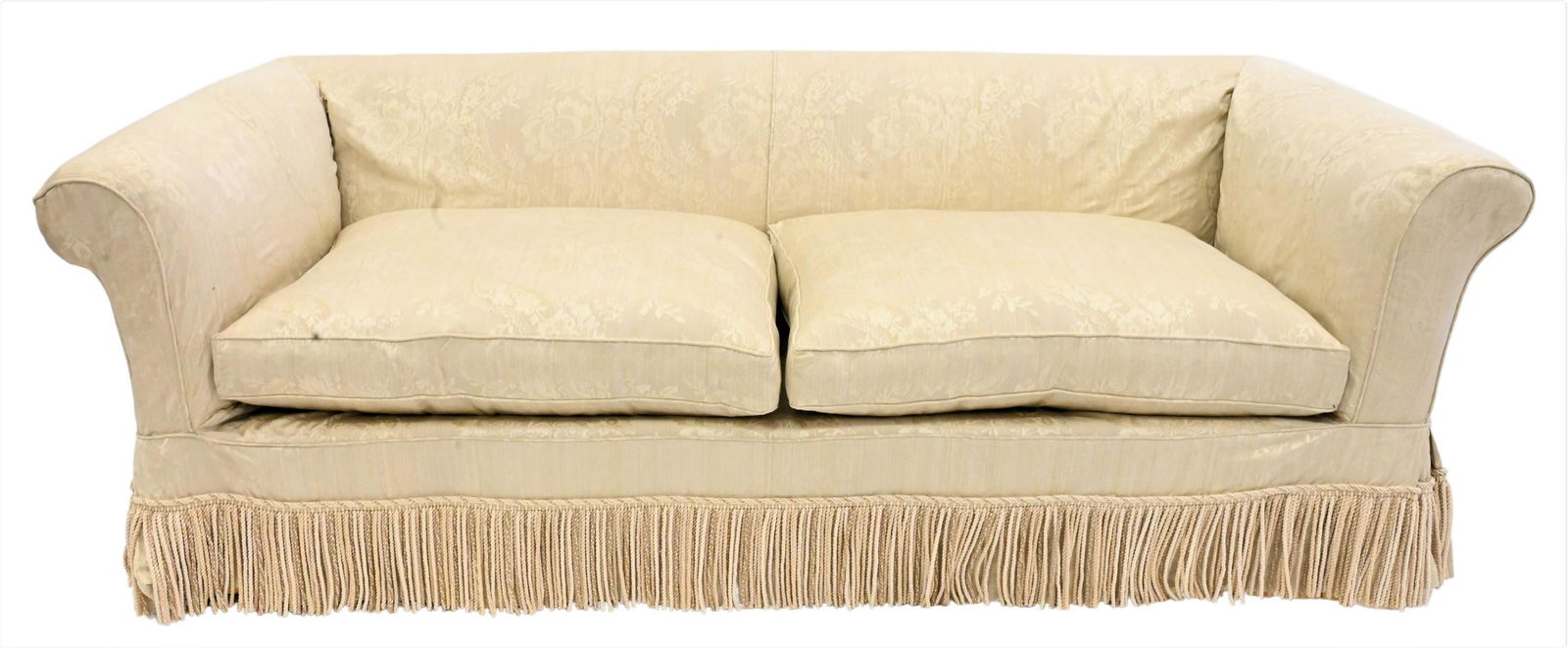 Custom Silk Upholstered Sofa (1 of 4)