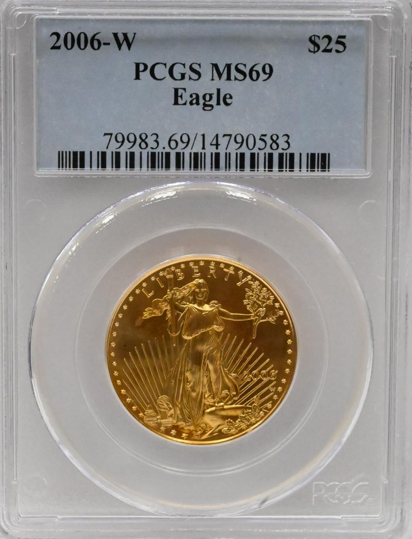 2006 W $25 PCGS MS 69 American Gold Half Ounce Eagle (1 of 2)